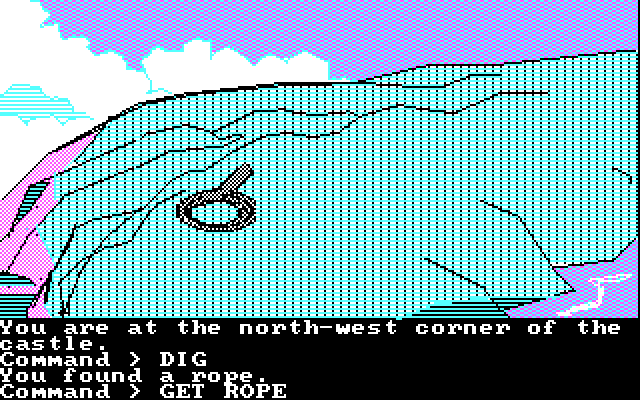 Tracer Sanction, The IBM PC/Compatibles Screenshot: Found a rope!