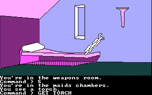 Tracer Sanction, The IBM PC/Compatibles Screenshot: Found a torch! Always useful to have one of those...