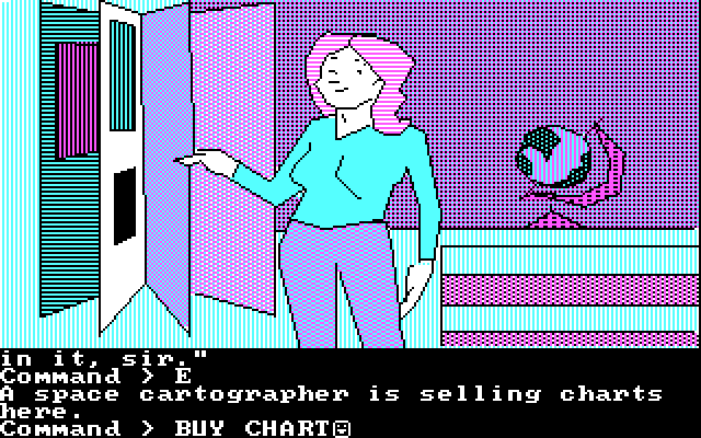 Tracer Sanction, The IBM PC/Compatibles Screenshot: Buying a chart is recommended...