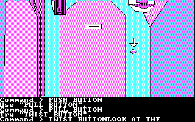 Tracer Sanction, The IBM PC/Compatibles Screenshot: This button seems important, but what to do?
