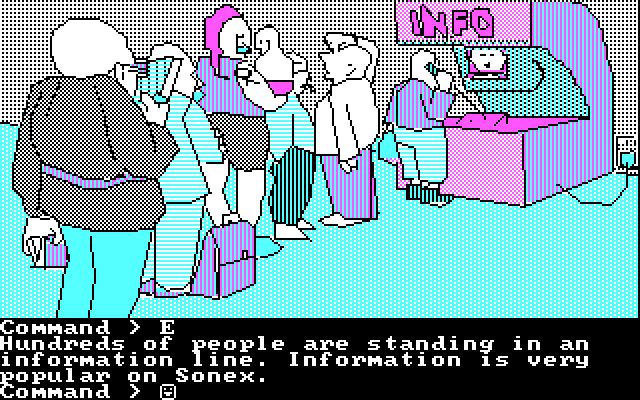 Tracer Sanction, The IBM PC/Compatibles Screenshot: Information is very popular here.