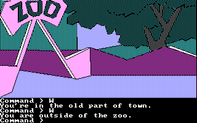 Tracer Sanction, The IBM PC/Compatibles Screenshot: Zoo entrance.