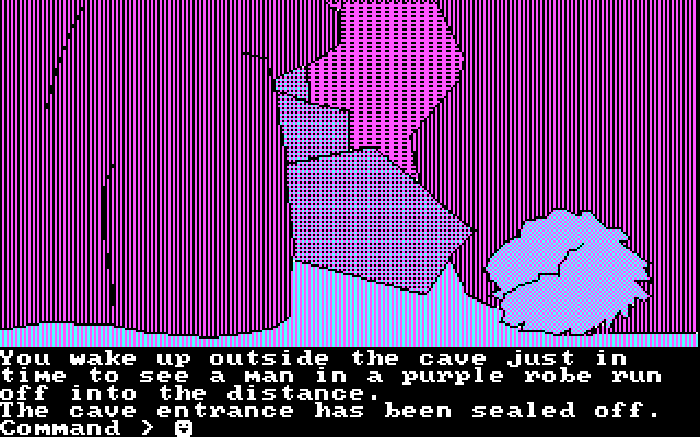 Tracer Sanction, The IBM PC/Compatibles Screenshot: A man runs into the distance...