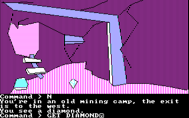 Tracer Sanction, The IBM PC/Compatibles Screenshot: Found a diamond!