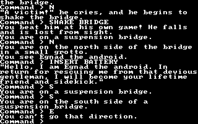 Tracer Sanction, The IBM PC/Compatibles Screenshot: You can optionally turn off the graphics.