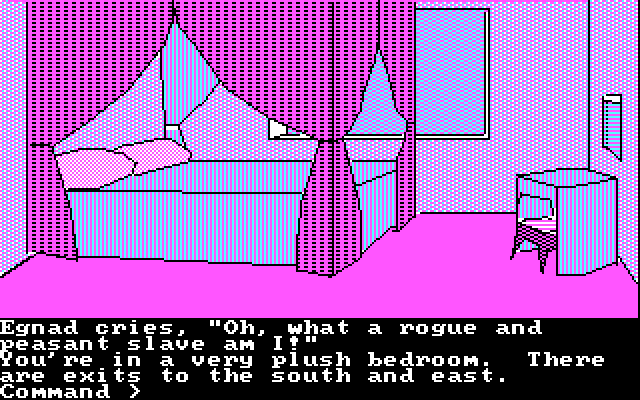 Tracer Sanction, The IBM PC/Compatibles Screenshot: A plush bedroom.