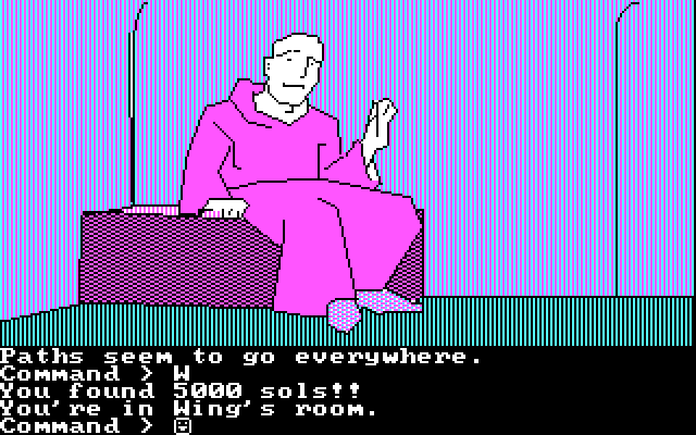 Tracer Sanction, The IBM PC/Compatibles Screenshot: Talking with wing.