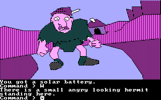 Tracer Sanction, The IBM PC/Compatibles Screenshot: This hermit looks angry!