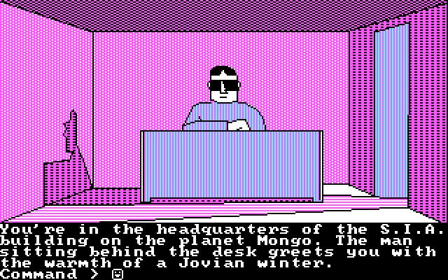 Tracer Sanction, The IBM PC/Compatibles Screenshot: The game starts here.