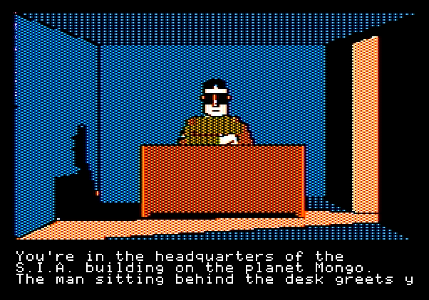 Tracer Sanction, The Apple II Screenshot: The game starts here.
