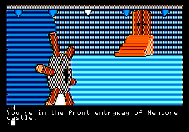 Tracer Sanction, The Apple II Screenshot: Castle entrance.