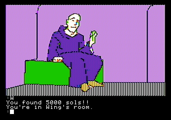 Tracer Sanction, The Apple II Screenshot: I found Wing!