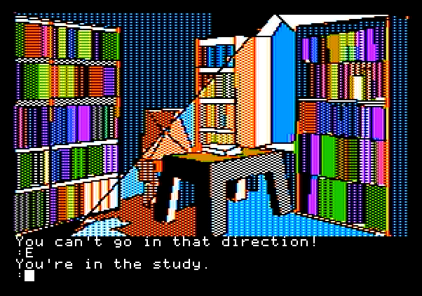 Tracer Sanction, The Apple II Screenshot: The study...are any of these books interesting?