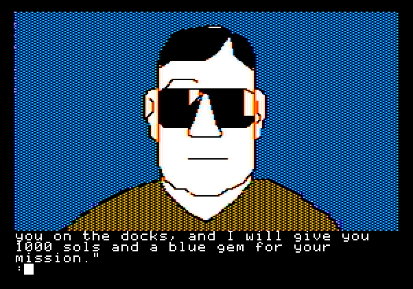 Tracer Sanction, The Apple II Screenshot: Your mission, should you choose to accept it...