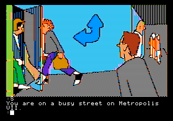 Tracer Sanction, The Apple II Screenshot: Welcome to Metropolis!