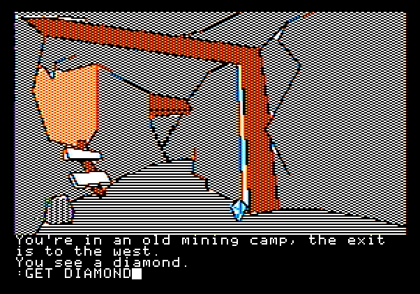 Tracer Sanction, The Apple II Screenshot: A diamond? Now that might be useful!