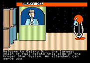 Tracer Sanction, The for Apple II - Welcome to Galaxy Oil, where you can replenish your ships fuel.