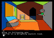 Tracer Sanction, The for Apple II - A brightly sunlit room.