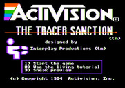 Tracer Sanction, The for Apple II - Title screen.