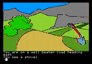 Tracer Sanction, The for Apple II - Sometimes objects, like this shovel, are just lying about.