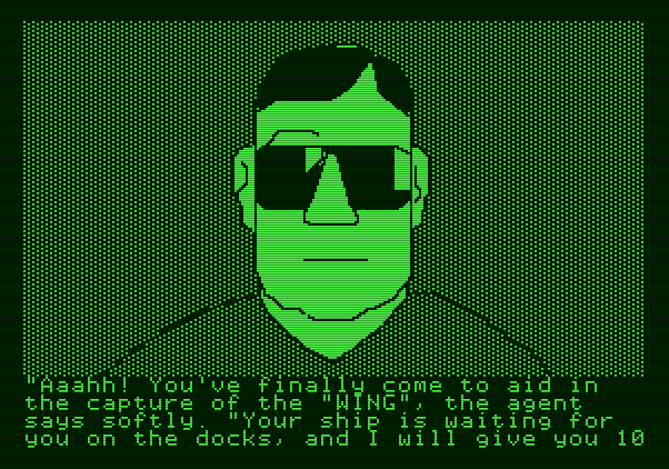 The Tracer Sanction Apple II Screenshot: Your mission, should you choose to accept it...