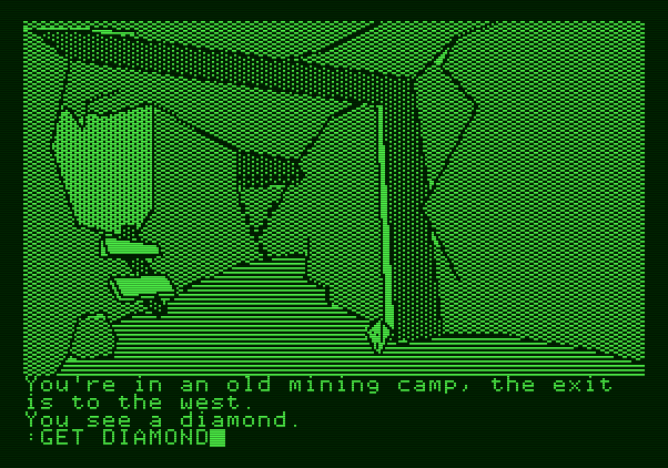 The Tracer Sanction Apple II Screenshot: Neat, I found a diamond!