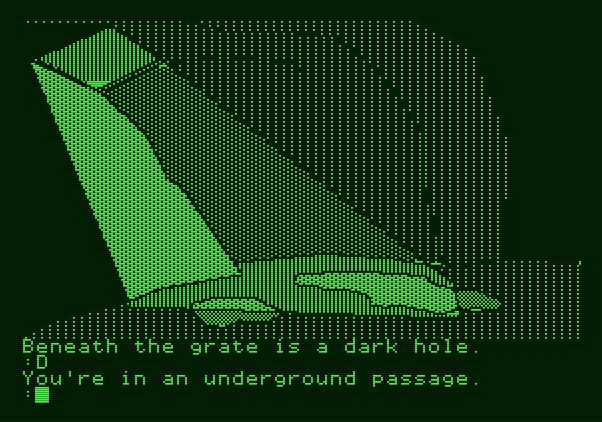 The Tracer Sanction Apple II Screenshot: An underground passage...