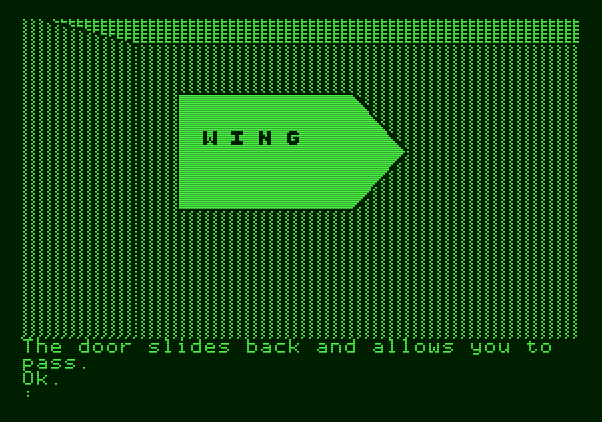 The Tracer Sanction Apple II Screenshot: Looks like Wing is this way...