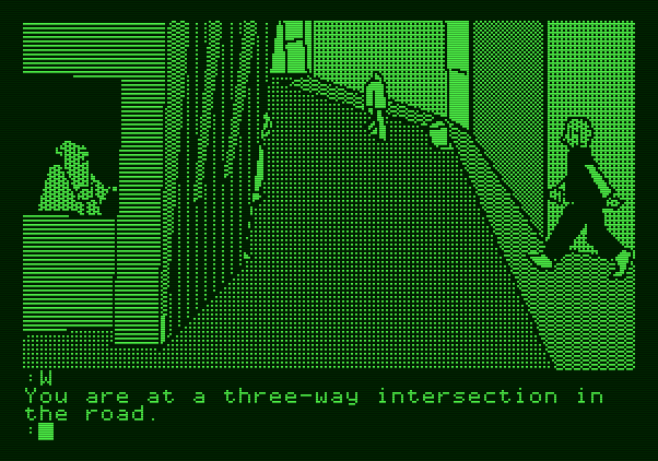 The Tracer Sanction Apple II Screenshot: Which way should I go from here?