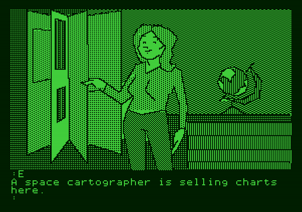 The Tracer Sanction Apple II Screenshot: It's recommended that you buy a chart...