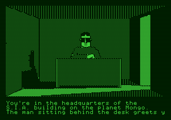 The Tracer Sanction Apple II Screenshot: The game starts here...