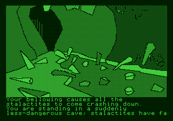 The Tracer Sanction Apple II Screenshot: I made a mess of this cave.
