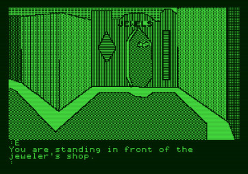 The Tracer Sanction for Apple II - A jewel shop...you'll need to visit here a few times.