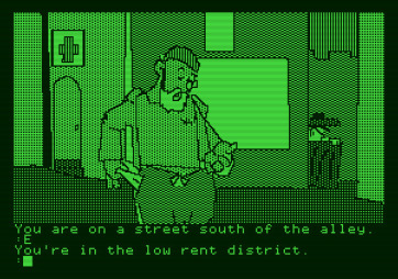 The Tracer Sanction for Apple II - A suspect part of town...