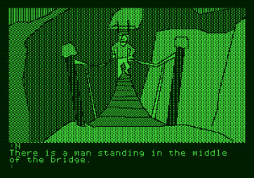 The Tracer Sanction for Apple II - Who's this man blocking the path?