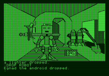The Tracer Sanction for Apple II - You can drop things in your ship's storage room...