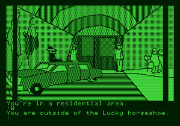 The Tracer Sanction for Apple II - Outside a casino...