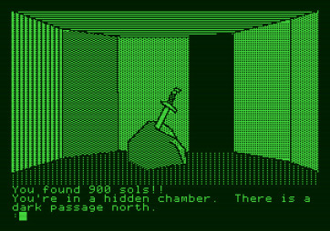 The Tracer Sanction for Apple II - Is that a sword in that stone?