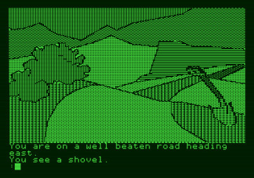 The Tracer Sanction for Apple II - There is, oddly enough, a shovel here!