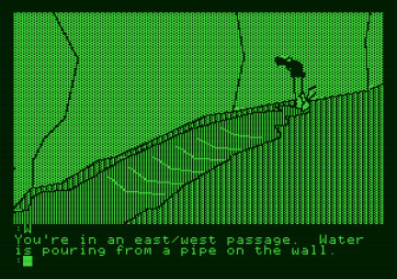 The Tracer Sanction for Apple II - Water pours from a pipe...