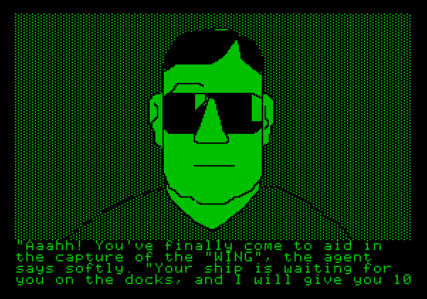 Tracer Sanction, The Apple II Screenshot: Your mission, should you choose to accept it...