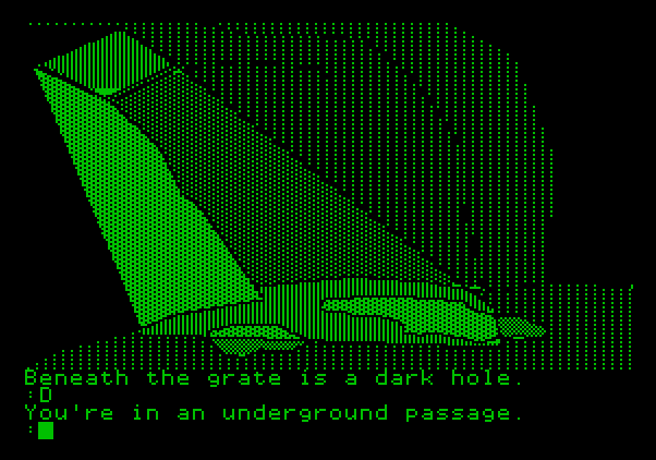 Tracer Sanction, The Apple II Screenshot: An underground passage...