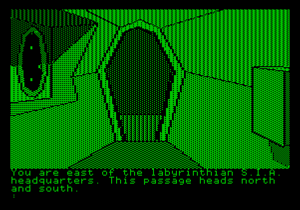 Tracer Sanction, The Apple II Screenshot: This place is rather labyrinthian...