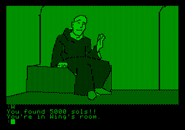 Tracer Sanction, The Apple II Screenshot: I found Wing!