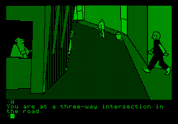 Tracer Sanction, The Apple II Screenshot: Which way should I go from here?