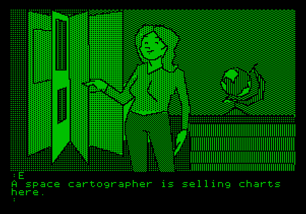 Tracer Sanction, The Apple II Screenshot: It's recommended that you buy a chart...