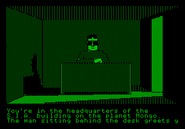 Tracer Sanction, The Apple II Screenshot: The game starts here...