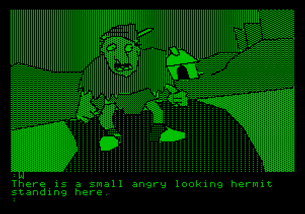 Tracer Sanction, The Apple II Screenshot: A small angry hermit is here!