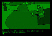Tracer Sanction, The for Apple II - An old man in a park...