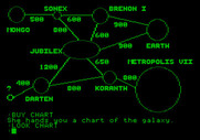 Tracer Sanction, The for Apple II - Here's what the chart looks like.